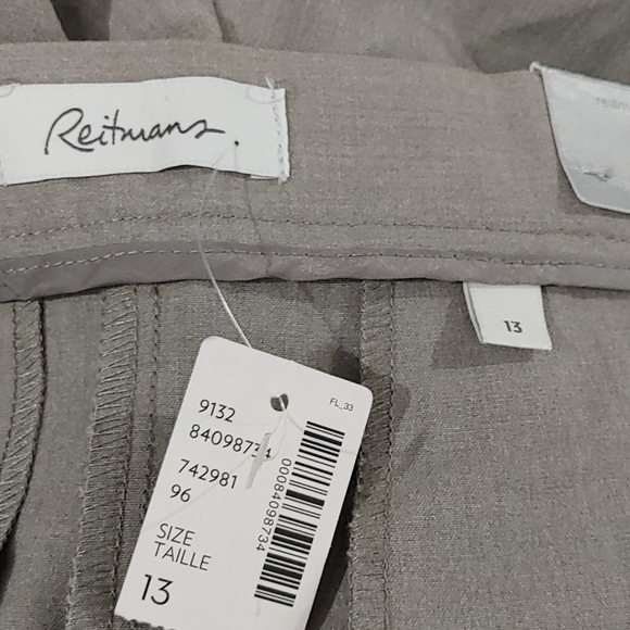 NWOT Reitmans Pants Gray Wide Legs Size 13 - Picture 8 of 9